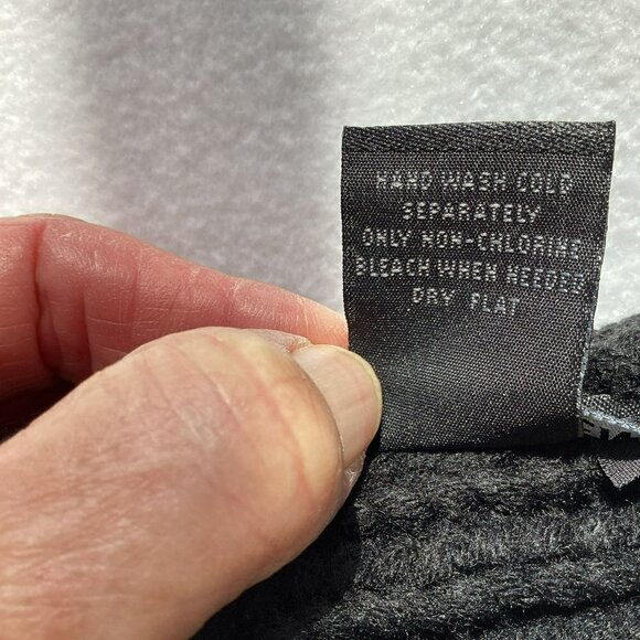 Steve Madden Beanie Ribbed Knit Wide Cuff Acrylic Black 9" One Size Snowboard - Picture 5 of 5